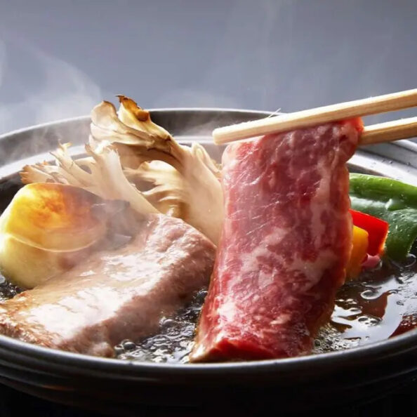 「上州牛の陶板焼き」